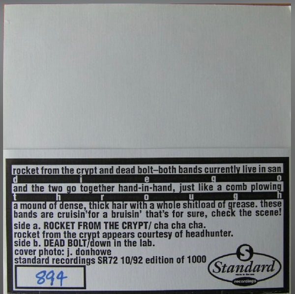 "SMELLS LIKE GREASE FOR PEACE" RFTC / DEADBOLT SPLIT 7"